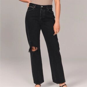 Abercrombie & Fitch The Dad High Rise Black Jeans Size 4